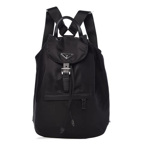 borsa prada tessuto vela|PRADA Tessuto Nylon Saffiano Vela Backpack Black.